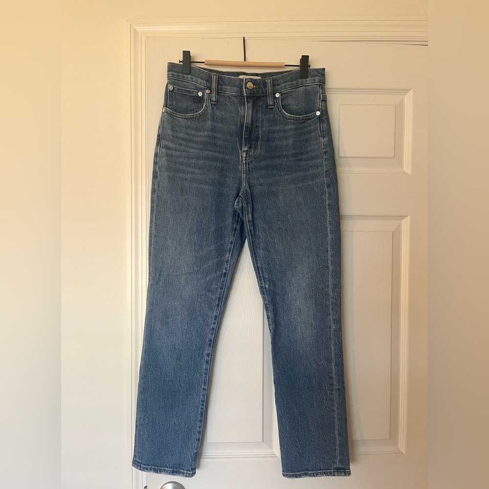 Madewell Women's Blue High Rise Slim Crop Boy Jean